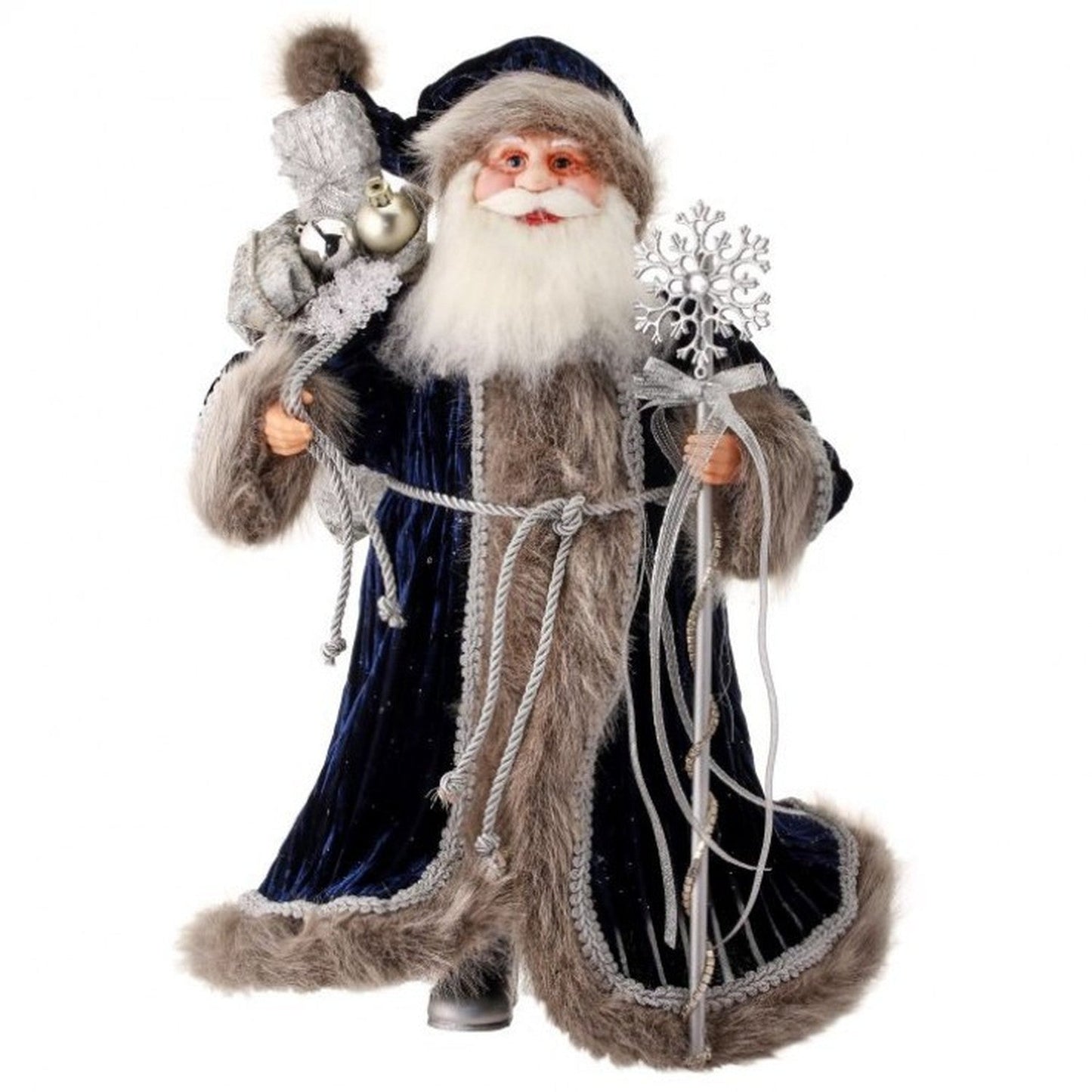 Regency International 20" Fabric/Resin Winter Solstice Stand Santa