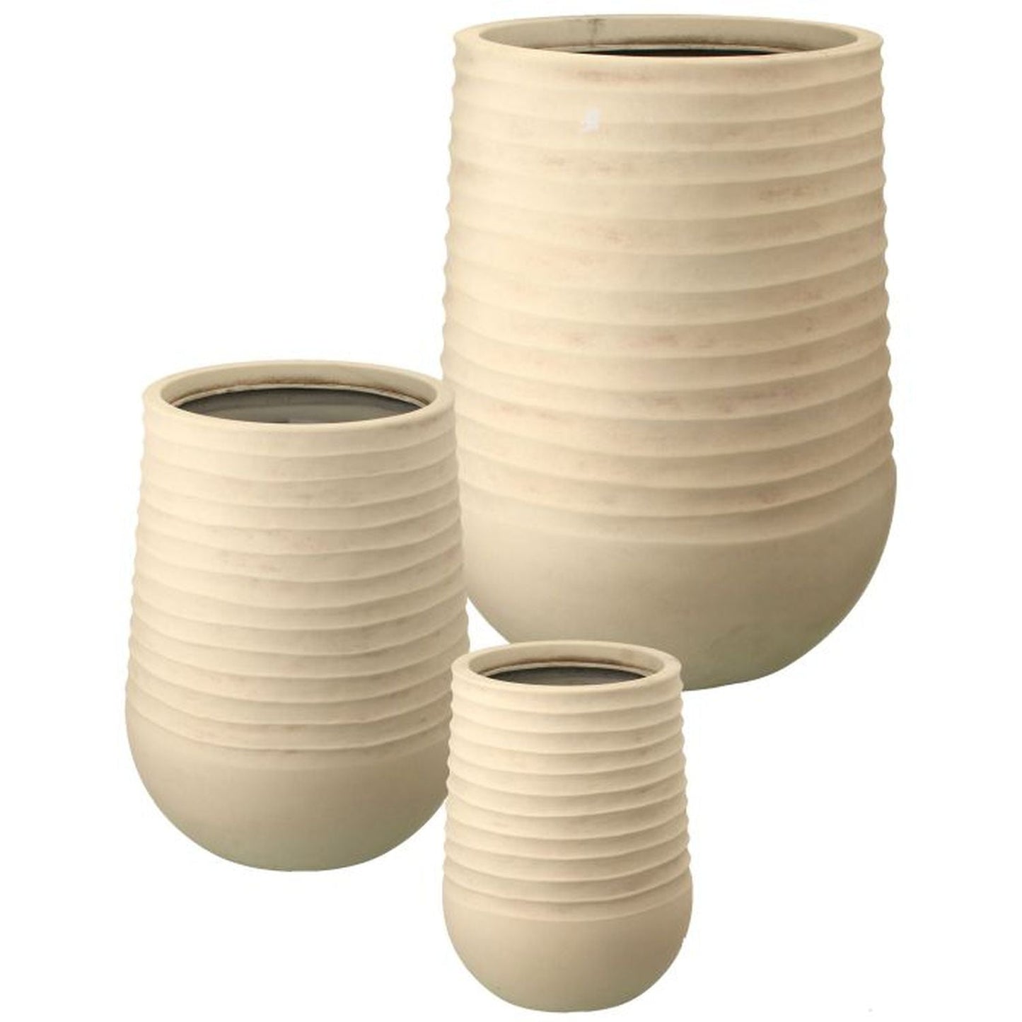 Regency International Hi-Dense Resin Tall Wave Planter 15-27"T, Set Of 3