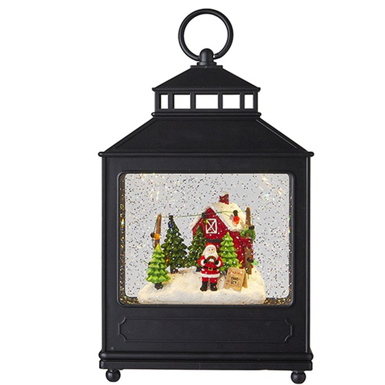 Raz Imports 2022 11" Santa'S Tree Farm Lighted Water Lantern