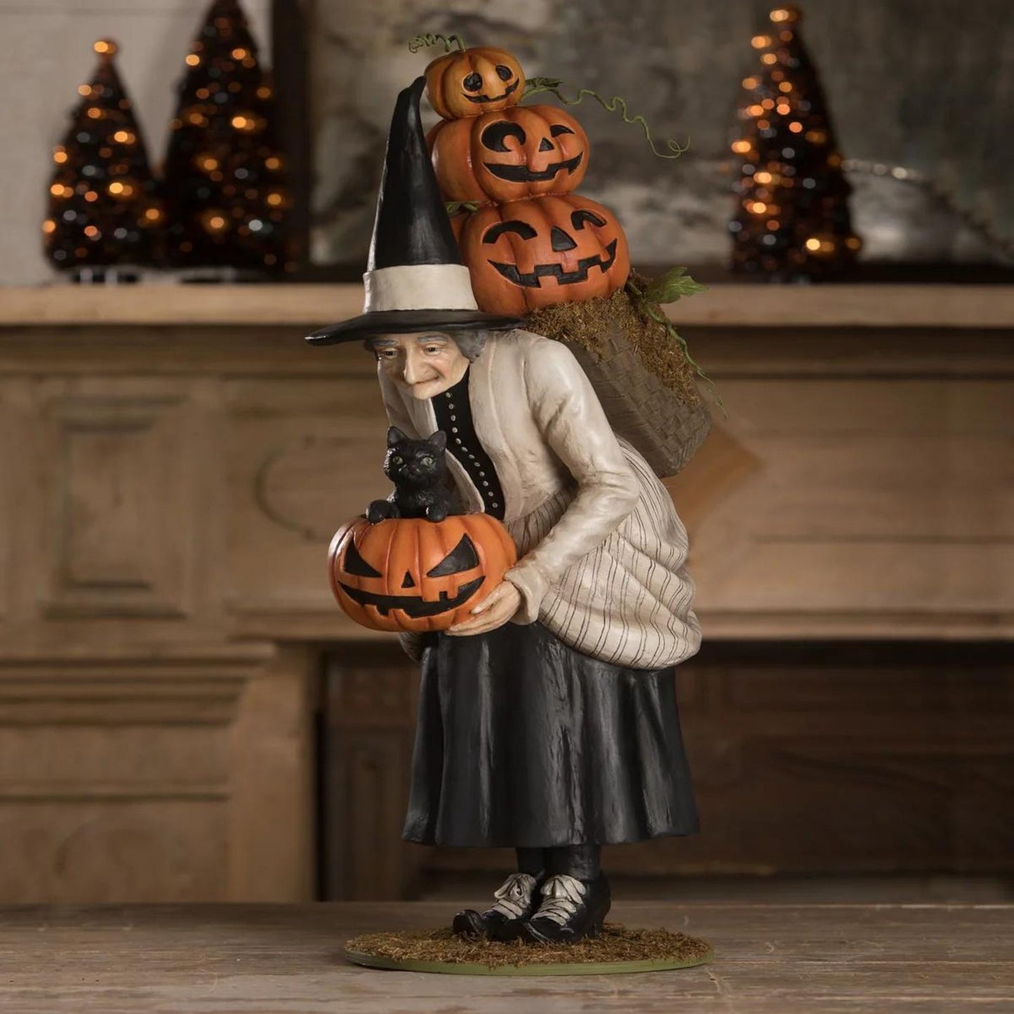 Bethany Lowe Minerva Witch Pumpkin Peddler