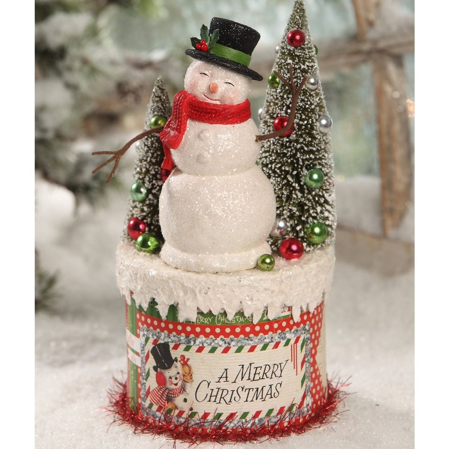 Bethany Lowe Retro Snowman On Box