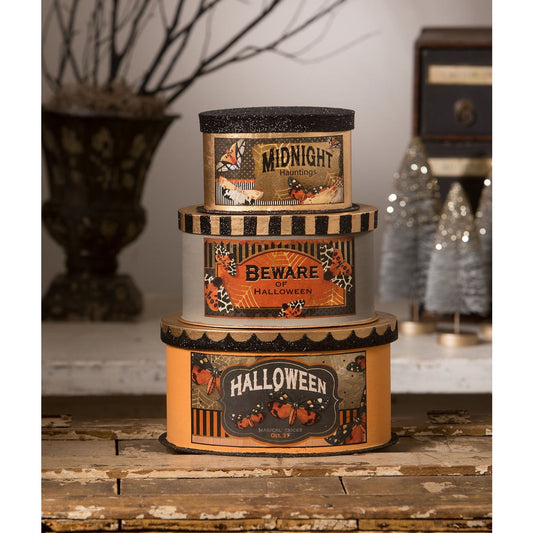 Bethany Lowe Halloween Moth Boxes, Set Of 3