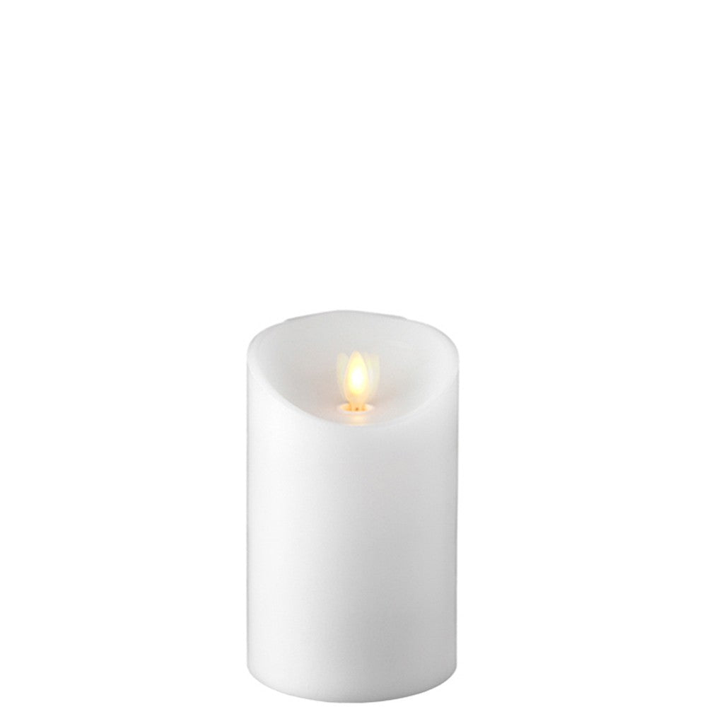 Raz Imports Everything Ivory & White Moving Flame White Pillar Candle