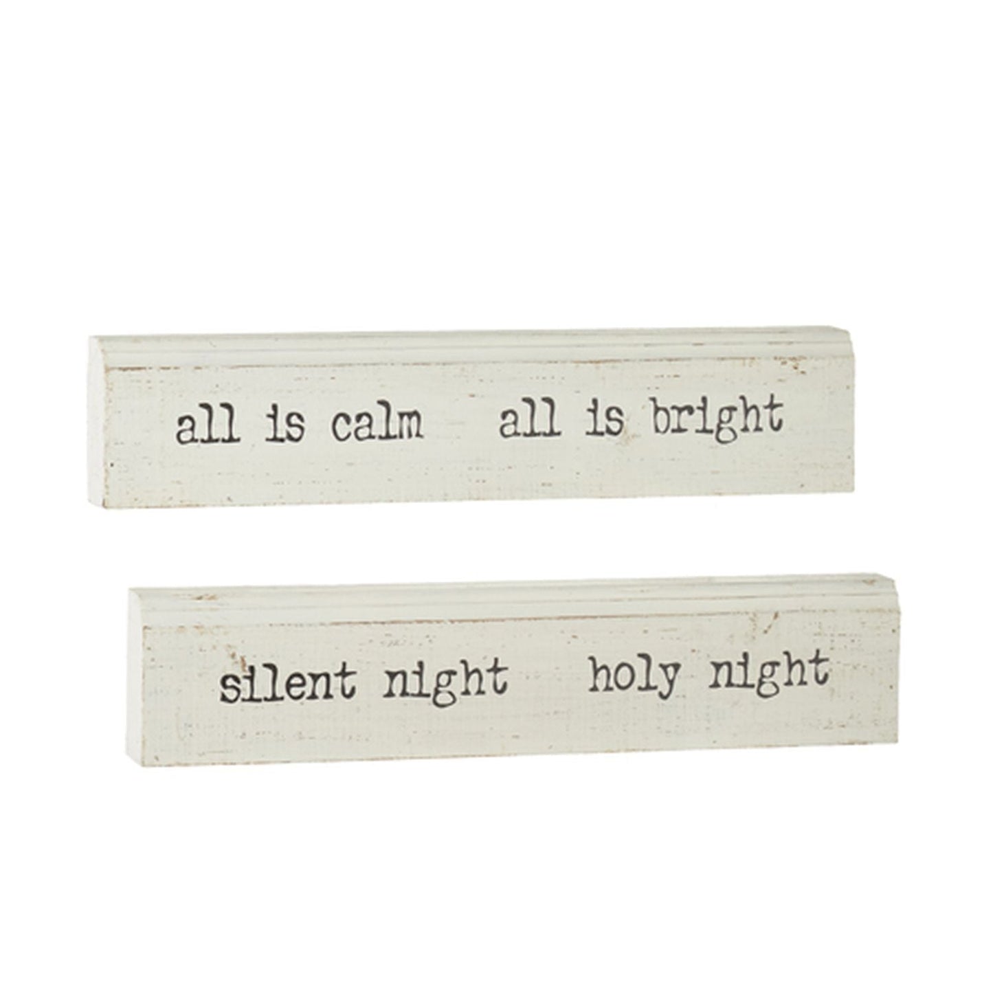 Raz Imports 2021 Oh Holy Night 15.75" Christmas Message Block, Assortment of 2