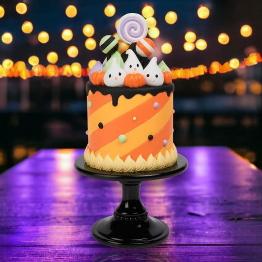 December Diamonds Halloween Carnival 12-Inch Orange Halloween Cake