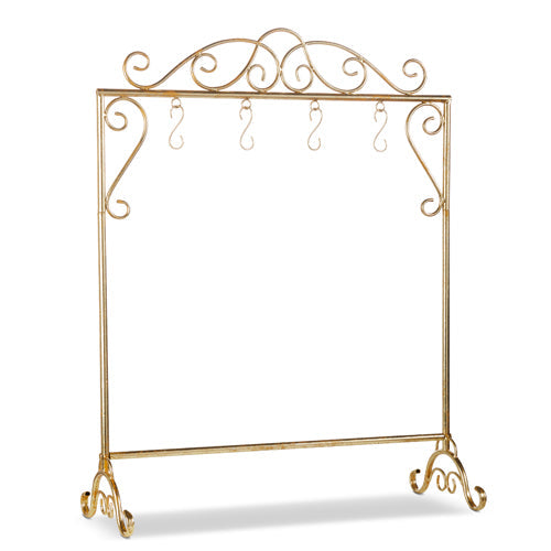 Raz Imports 2023 Sleigh Bells 42.5" Gold Scrollwork Stocking Holder Stand