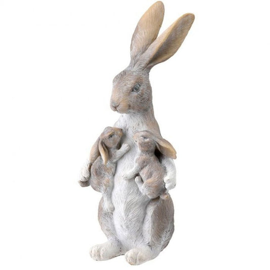 Regency International Polystone Bunny Holding Kids 13"