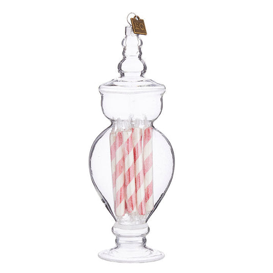 Raz Imports Eric Cortina 2023 7" Peppermint Stick Candy Jar Ornament