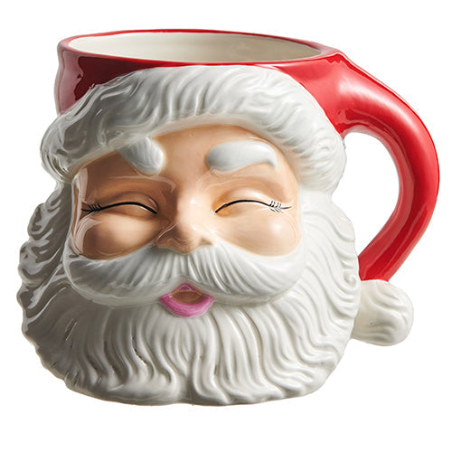 Raz Imports 2023 Jingle & Cocoa 7.5" Red Santa Container