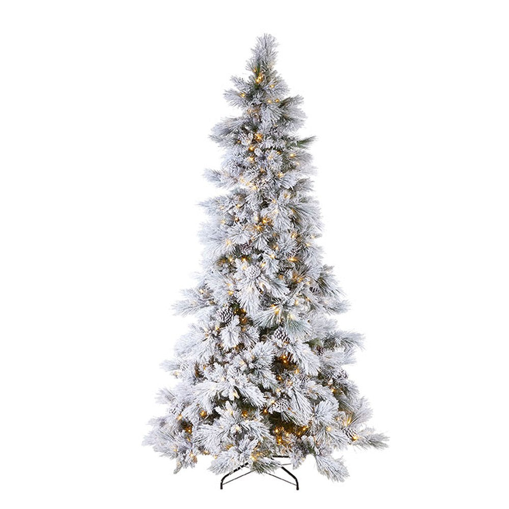 Raz Imports Greenery Pre-Lit Flocked Pine Tree