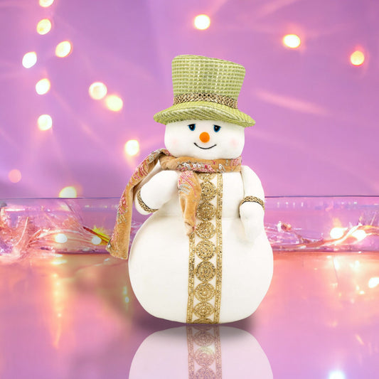 December Diamonds Citrus Sweets 15-Inch Snowman With Green Hat