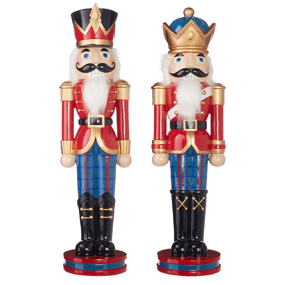 Raz Imports Nutcracker Traditions 28.5-inch Nutcracker Figurine, Assortment of 2