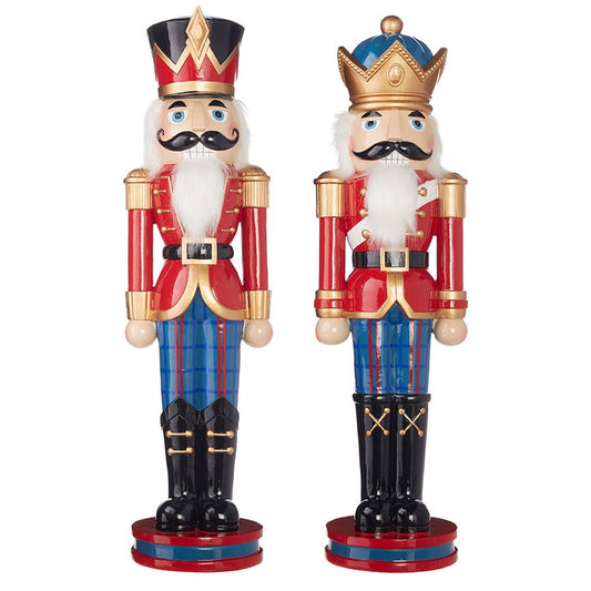 Raz Imports Nutcracker Traditions 28.5-inch Nutcracker Figurine, Assortment of 2