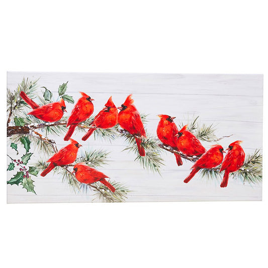 Raz Imports Through The Woods 32" Cardinals On Branch Wall Art