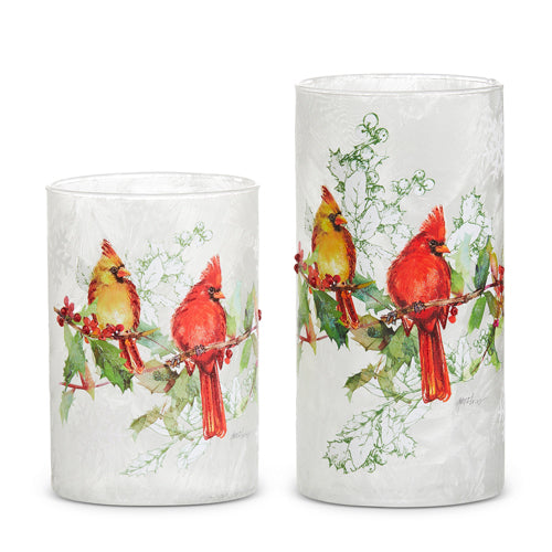 Raz Imports 2023 O Tannenbaum 7.75" Cardinal Containers, Set of 2