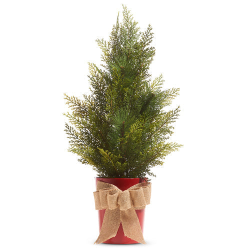 Raz Imports 2023 Heartfelt Holiday Potted Half Tree