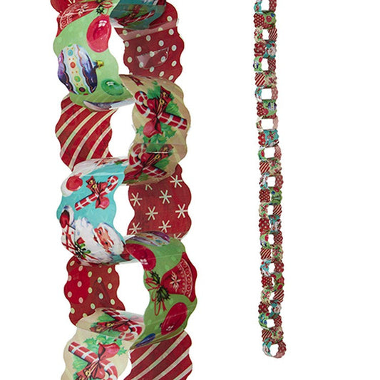 Raz Imports 2022 No Place Like Home 4.5' Patterned Paper Chain Garland