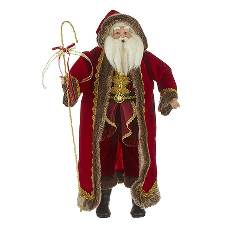 Raz Imports 2022 Making Spirits Bright 25" Gold And Red Santa