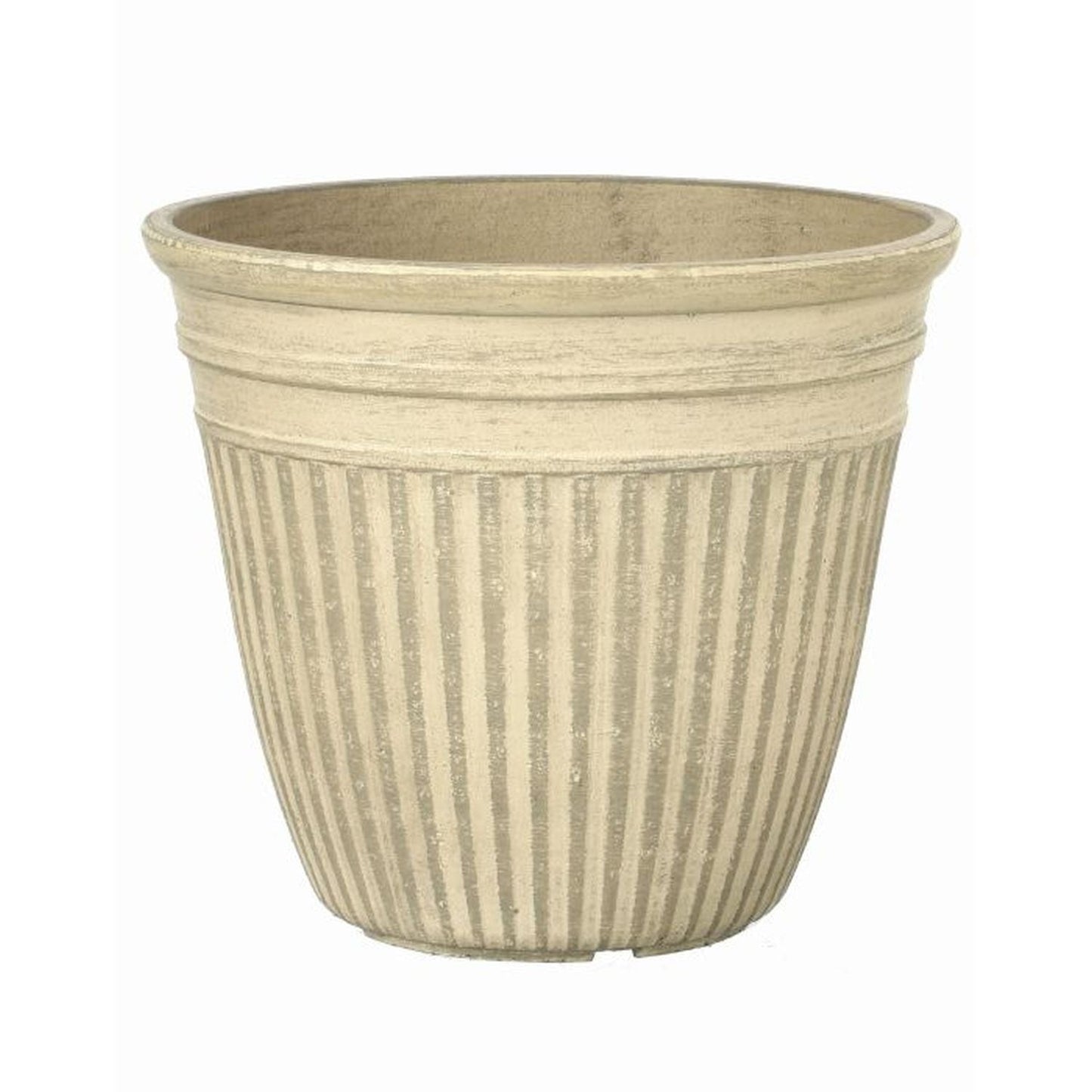 Regency International Fiber Resin Corrugated Planter 13"D X 11.5"H"