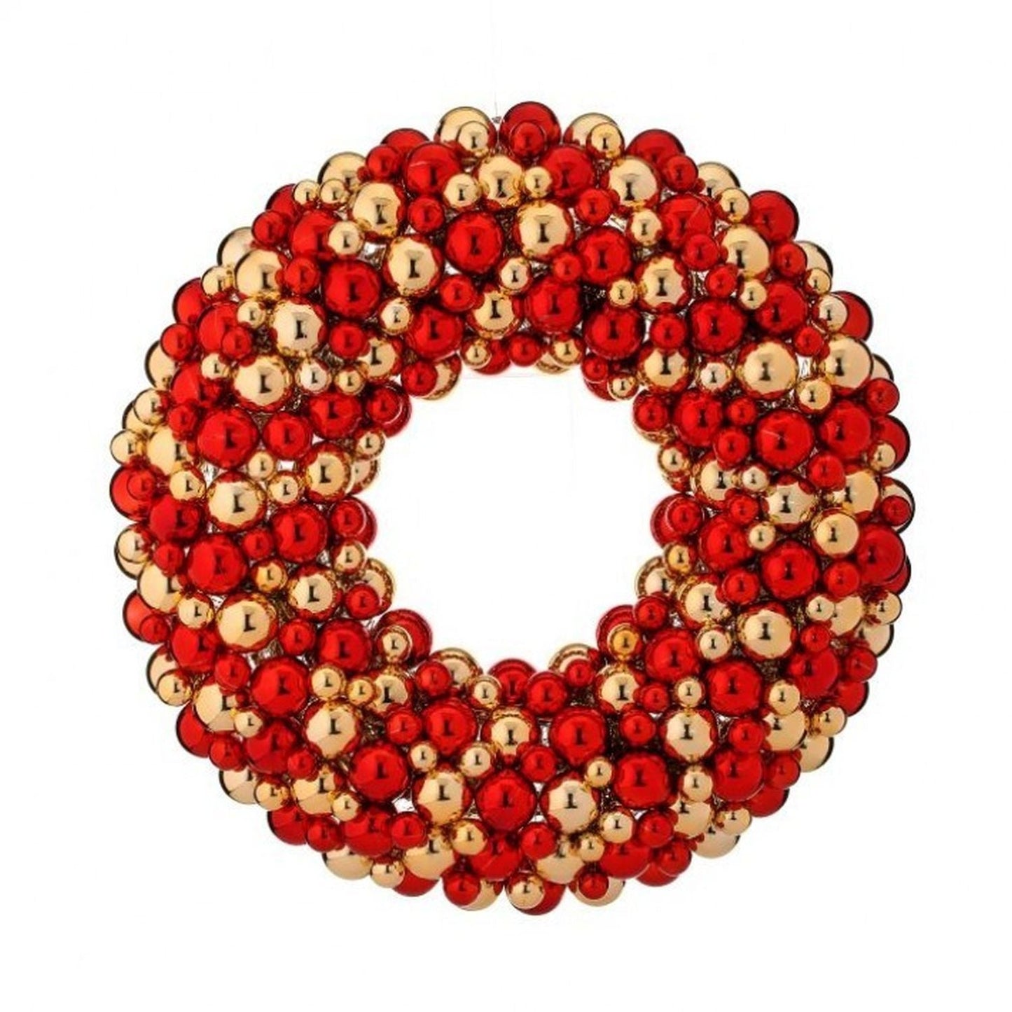 Christmas Carousel Collection 24" Vacuum Plated Deluxe Mixed Ball Wreath