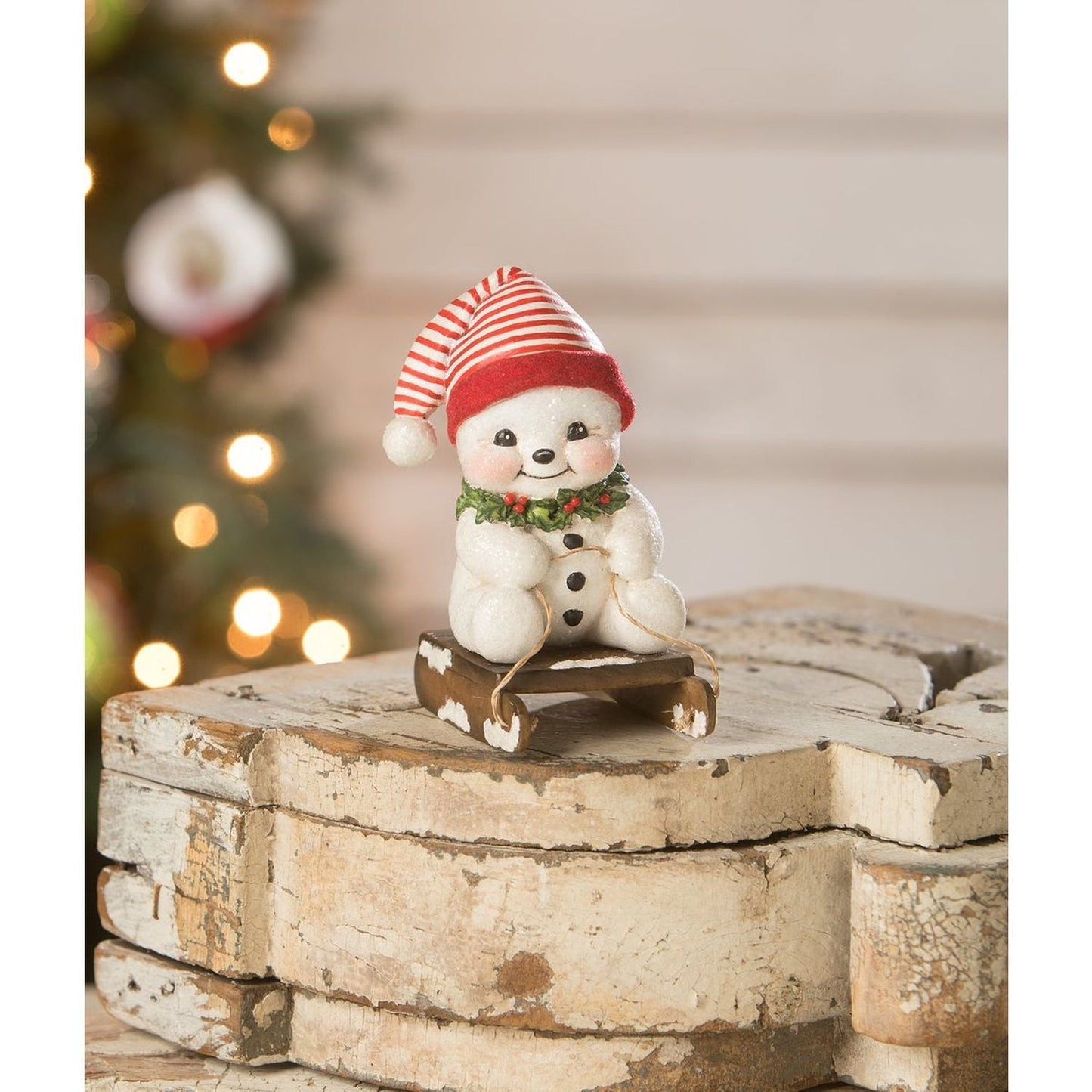 Bethany Lowe Down The Slopes Snowman Figurine