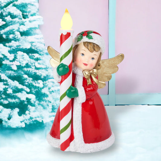 December Diamonds Fun At The North Pole 12-Inch Vintage Girl With Candle