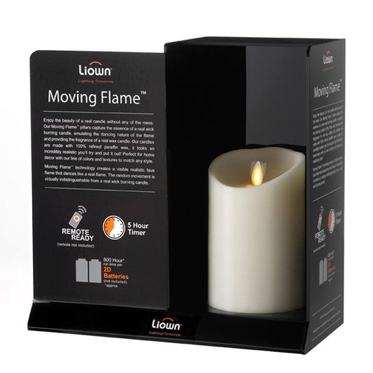 Raz Imports Everything Ivory & White Moving Flame Displayer Candle