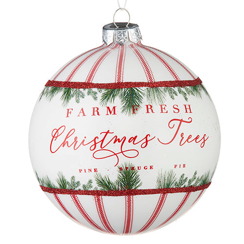 Raz Imports 2023 Heartfelt Holiday 5" Farm Fresh Christmas Trees Ball Ornament