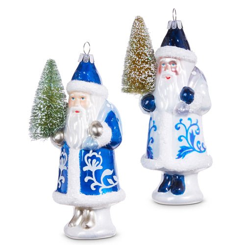 Raz Imports 2023 Celebrate The Season 5.5" Santa With Tree Ornament, Asst of 2