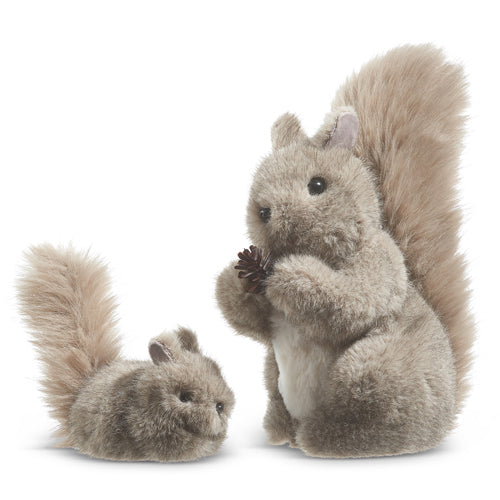 Raz Imports 2023 Natural Noel 10" Grey Squirrels, Set of 2