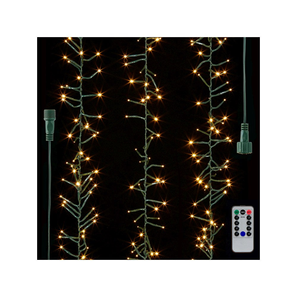 Raz Imports 2021 Lights 34' Connectable Cluster Garland Wire w/1000 White Lights