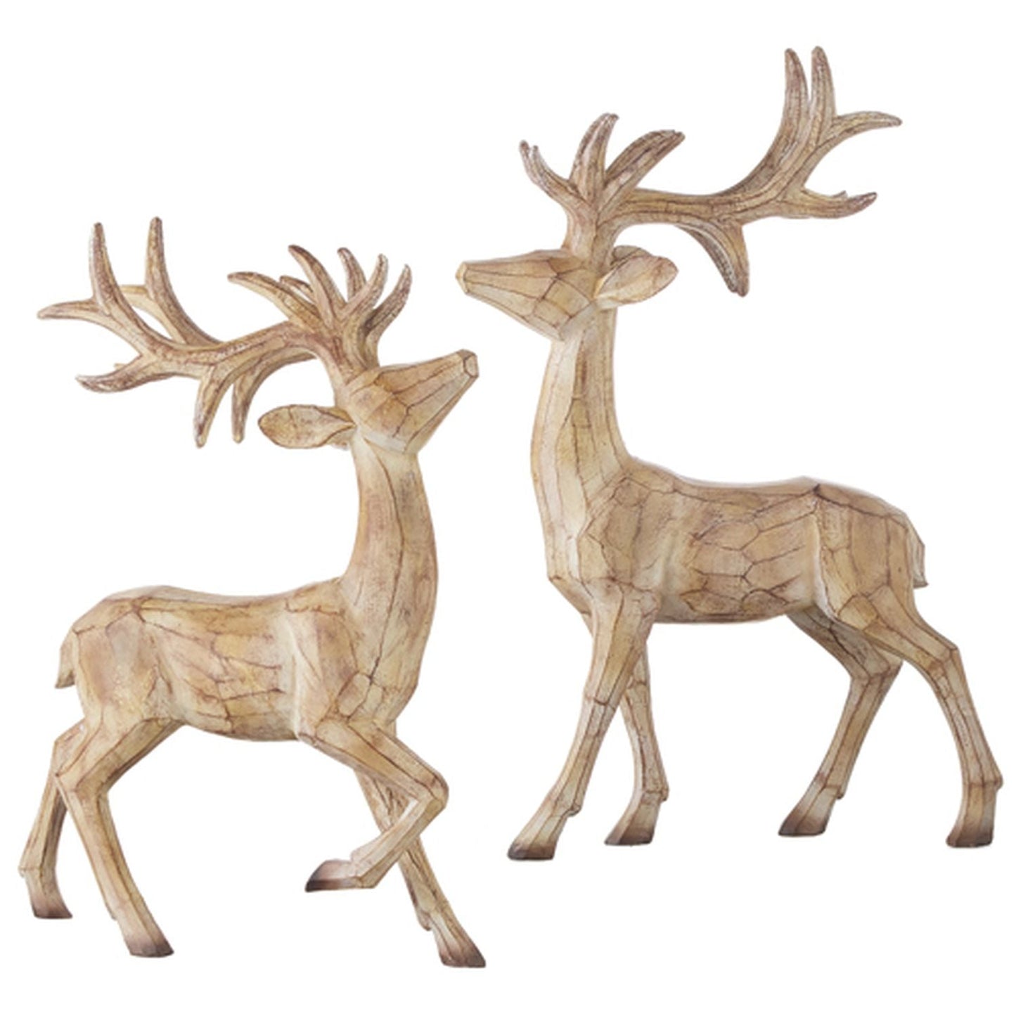 Raz Imports Santa's Stables 20.5" Deer Figurines, Asst of 2