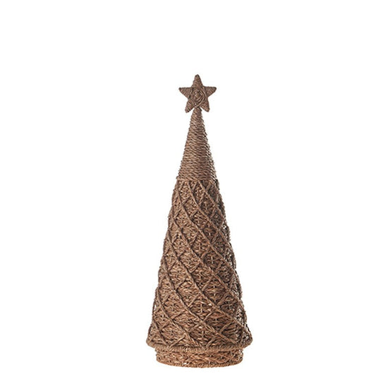 Raz Imports 2022 Winter Cottage 26" Diamond Pattern Woven Tree