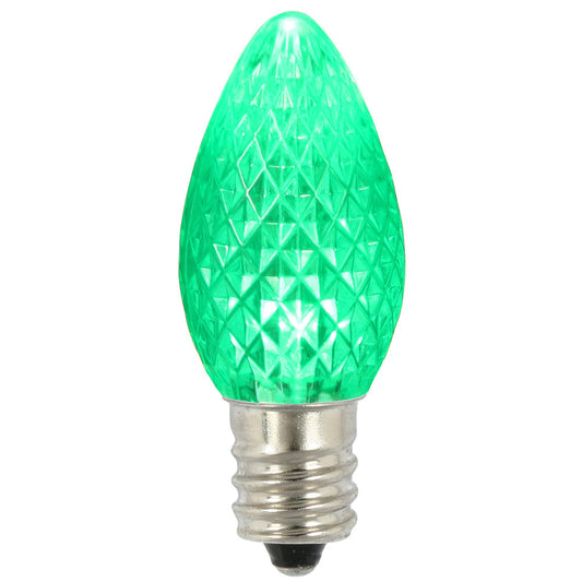 Vickerman C7 Led Green Faceted Replacement Bulb, Package Of 25