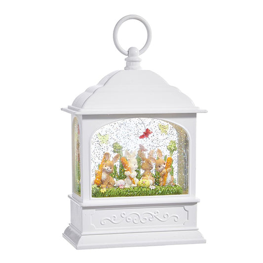 Raz Imports 2023 8.5" Bunnies With Carrots Animated Lighted Water Lantern