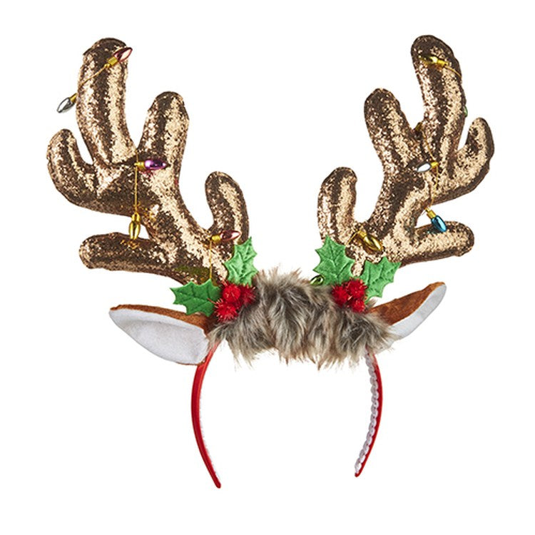 Raz Imports 2022 Merrymint 15" Reindeer Antler Headband