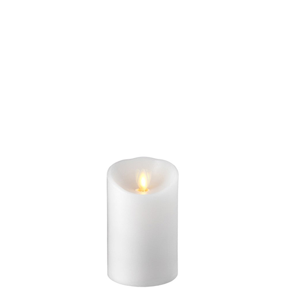 Raz Imports Everything Ivory & White Moving Flame White Pillar Candle