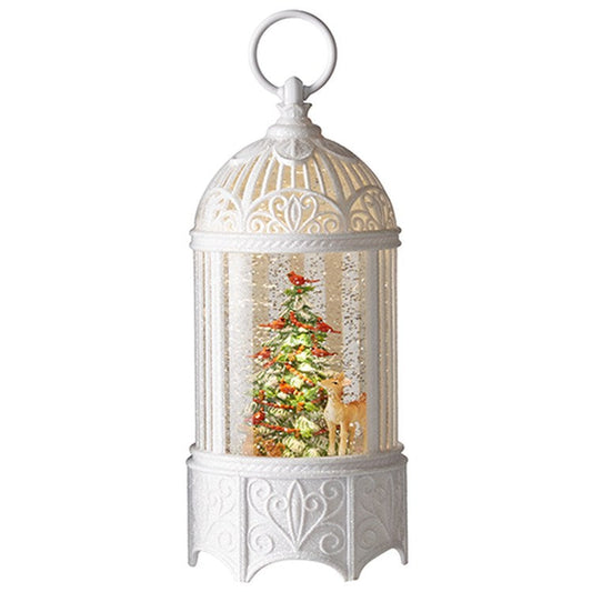 Raz Imports 2022 10.25" Christmas Tree Lighted Water Birdcage