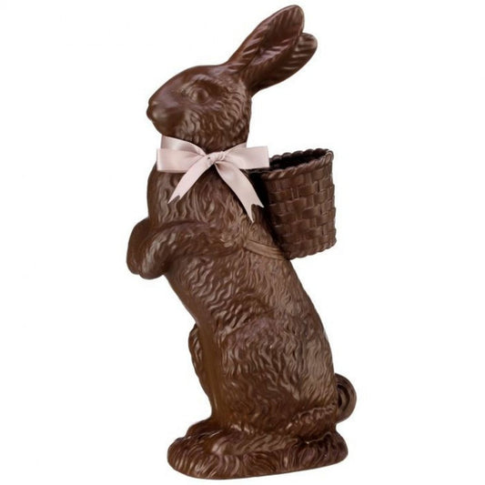 Regency International Resin Chocolate Standing Bunny with Basket