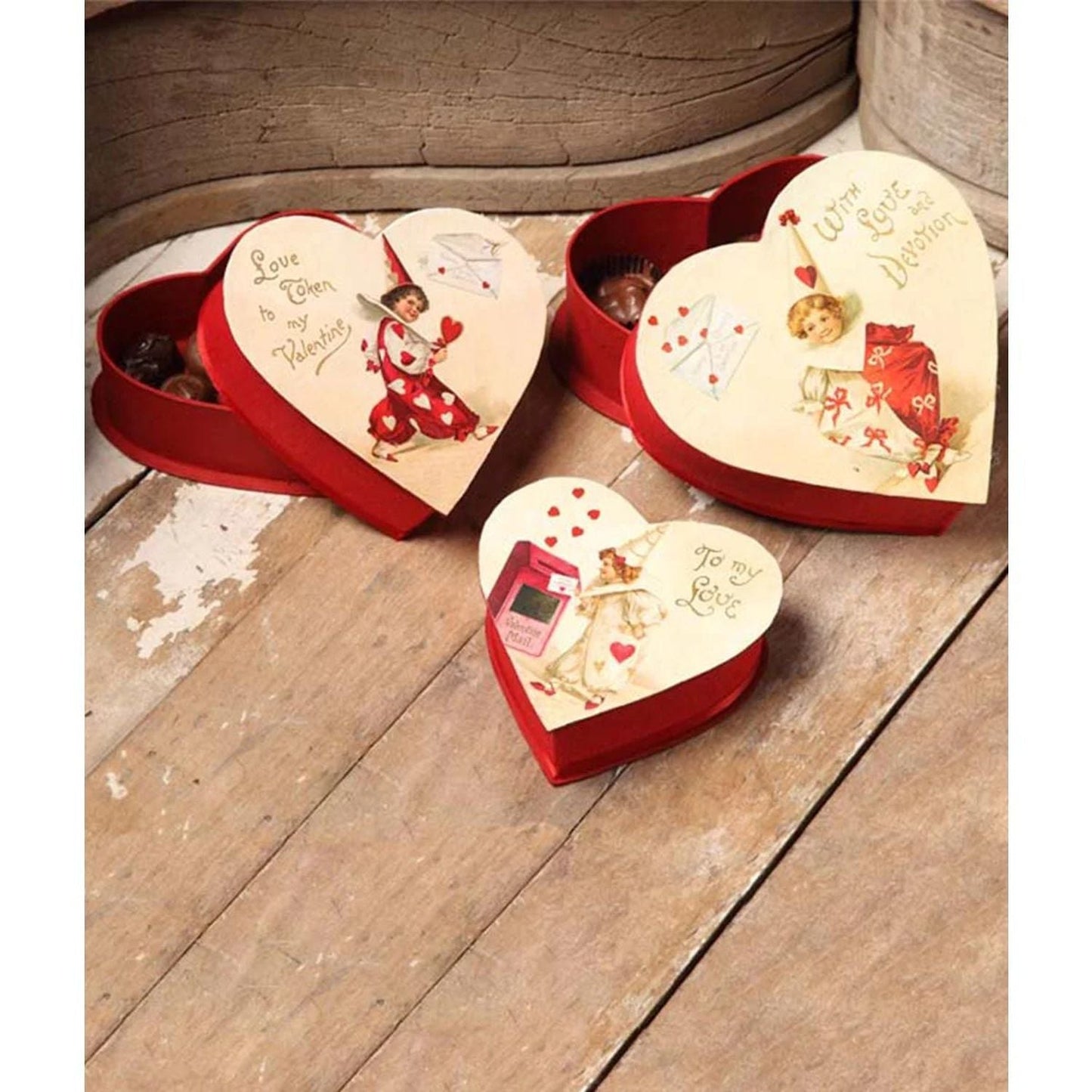 Bethany Lowe Valentine Nesting Treat Box, Set Of 3