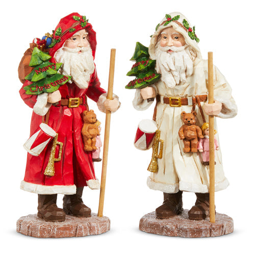 Raz Imports 2023 Heartfelt Holiday 10" Santa With Tree, Asst of 2