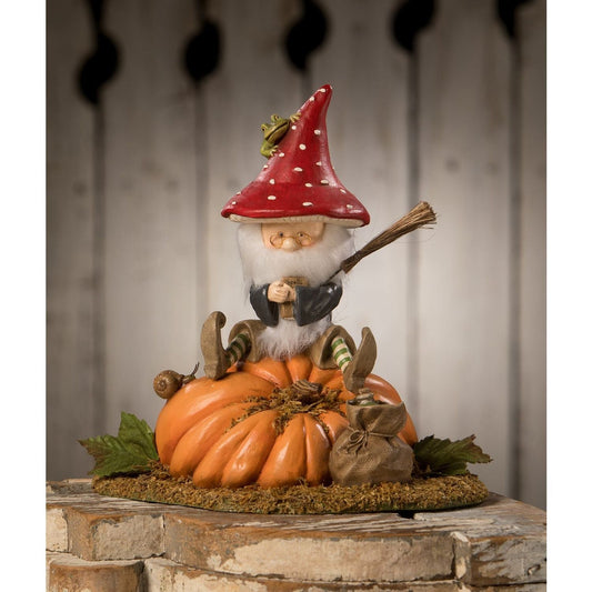 Bethany Lowe Bellamy Troll On Pumpkin Figurine