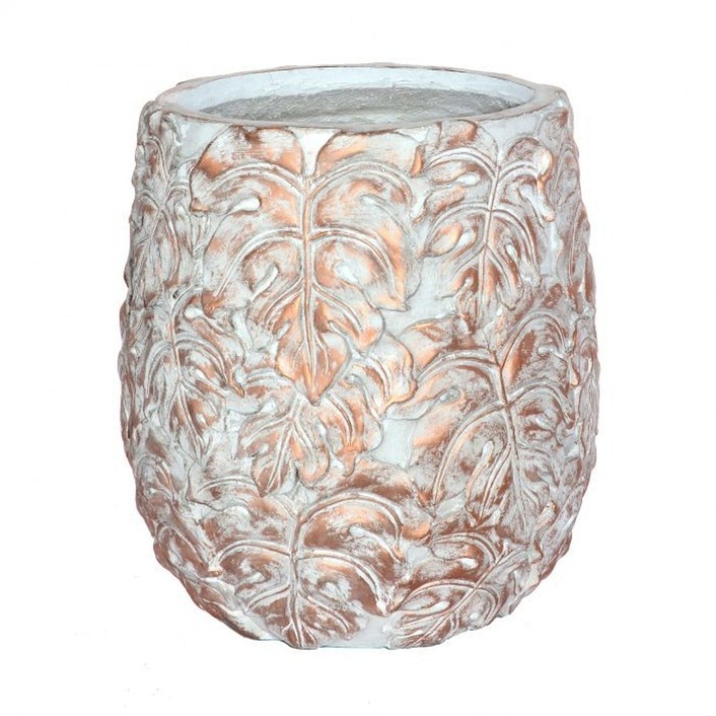 Regency International Cement 'Embossed Leaf' Pot