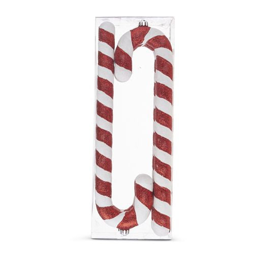 Raz Imports 2023 Jingle & Cocoa Box of 4 Candy Cane Ornaments