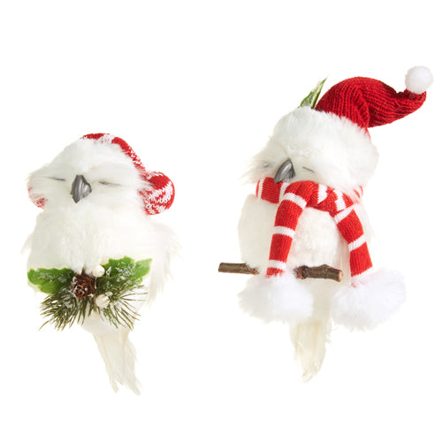 Raz Imports 2023 Dashing Through The Snow 7" Cozy Owl Ornament, Asst of 2