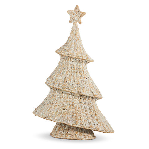 Raz Imports 2023 Natural Noel 24.5" Whitewash Flat Woven Tree