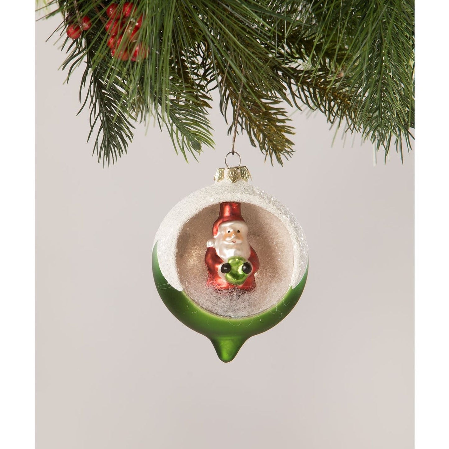 Bethany Lowe Retro Santa Indent Ornament