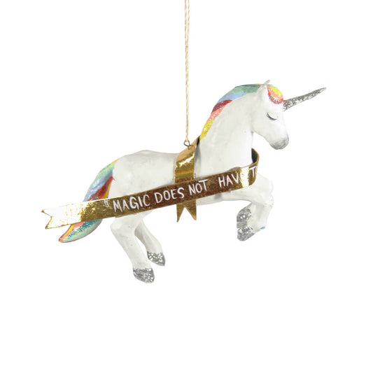 Mystic Rainbow Unicorn Ornament 5.25"