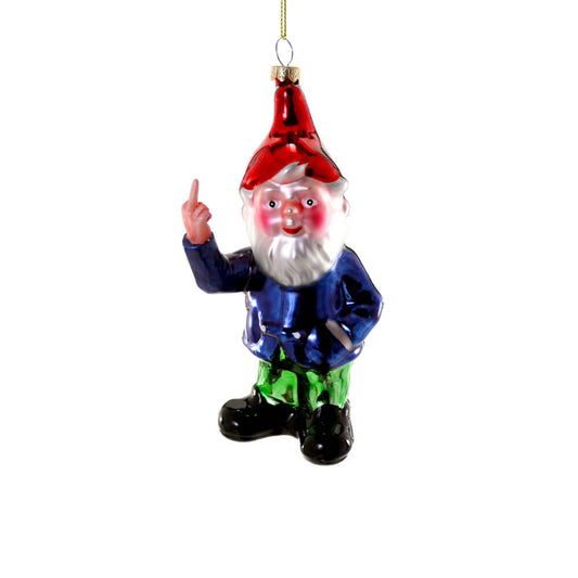 Naughty Gnome Ornament 5.5"