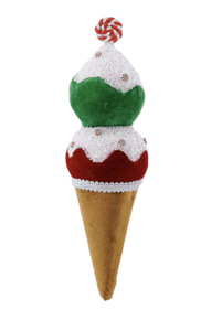 10" Jumbo Ice Cream Peppermint Swirl Ornament